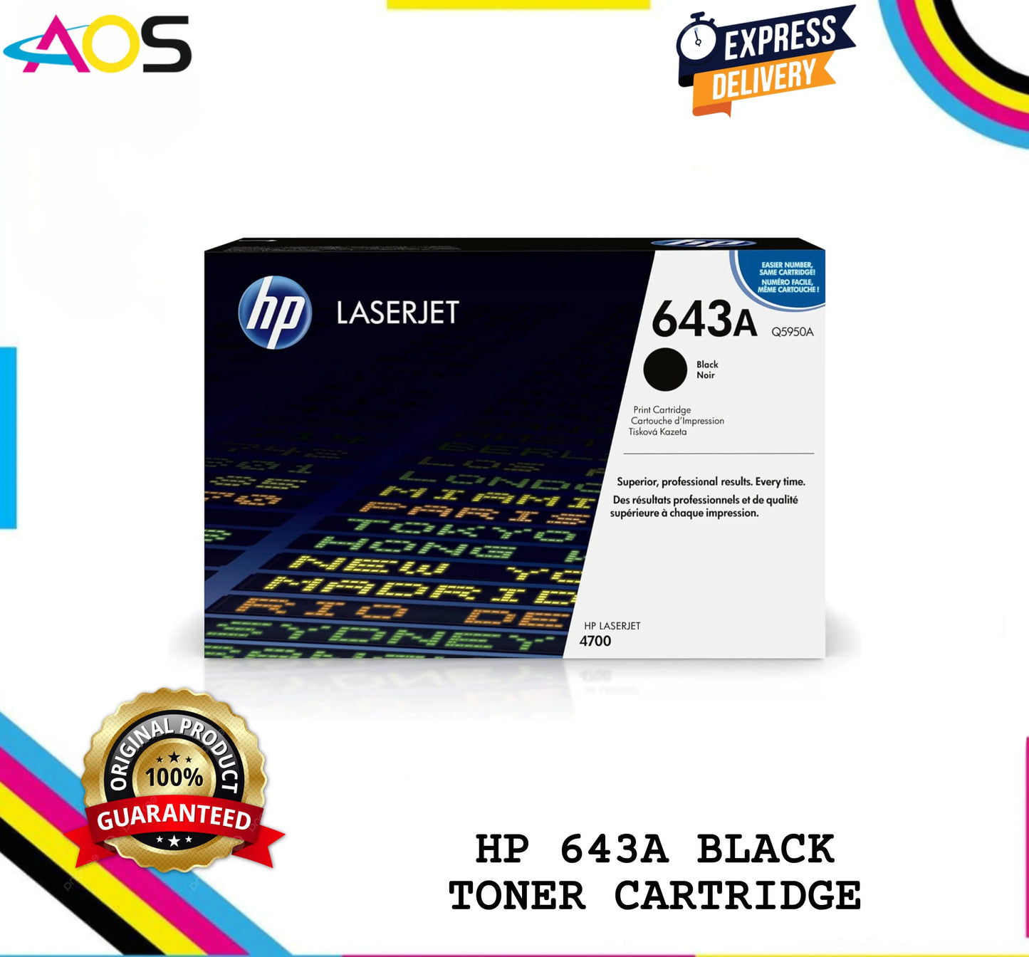 hp 643a black toner cartridge