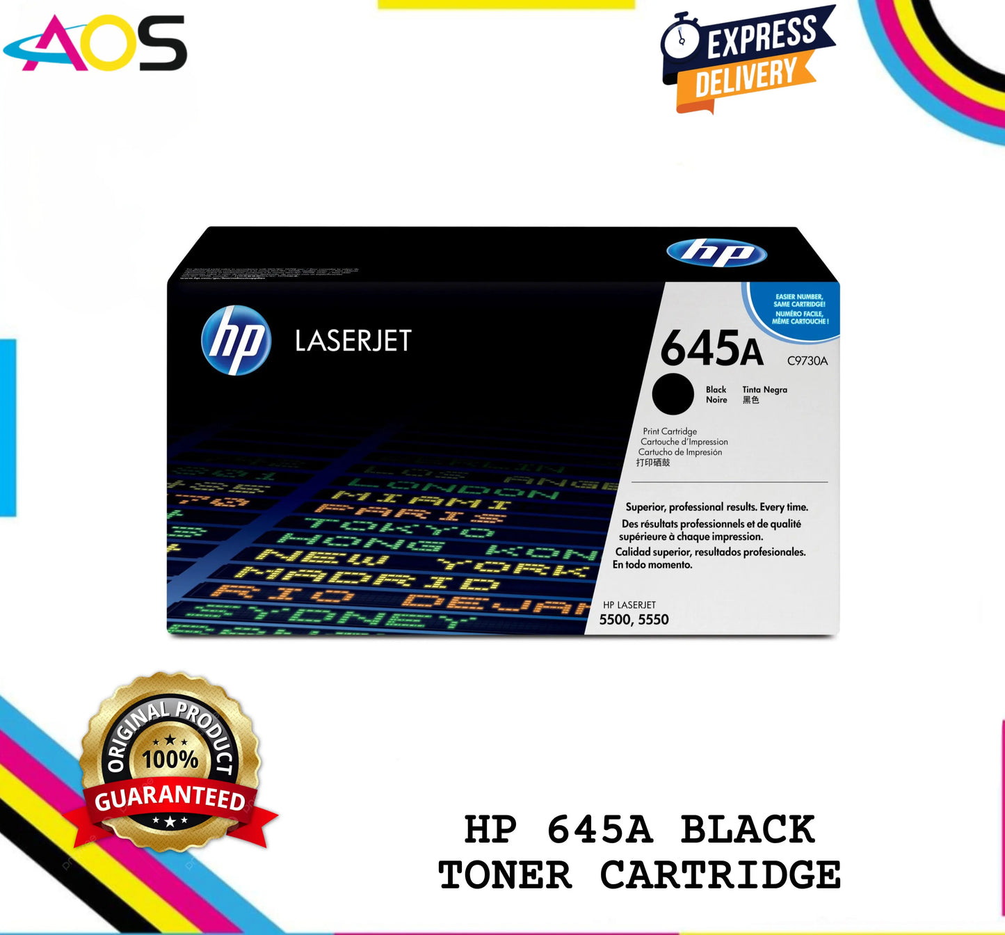 HP 645A Black Toner Cartridge (C9730A)