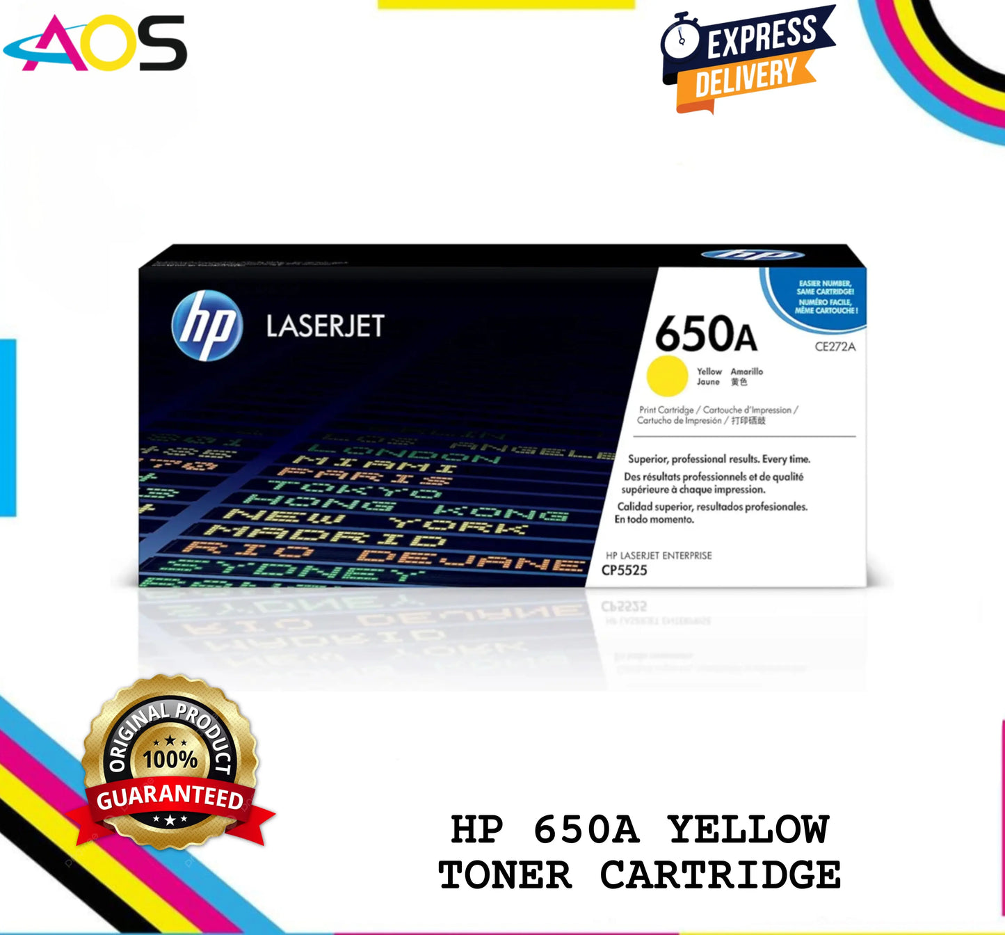 Hp 650a yellow toner cartridge