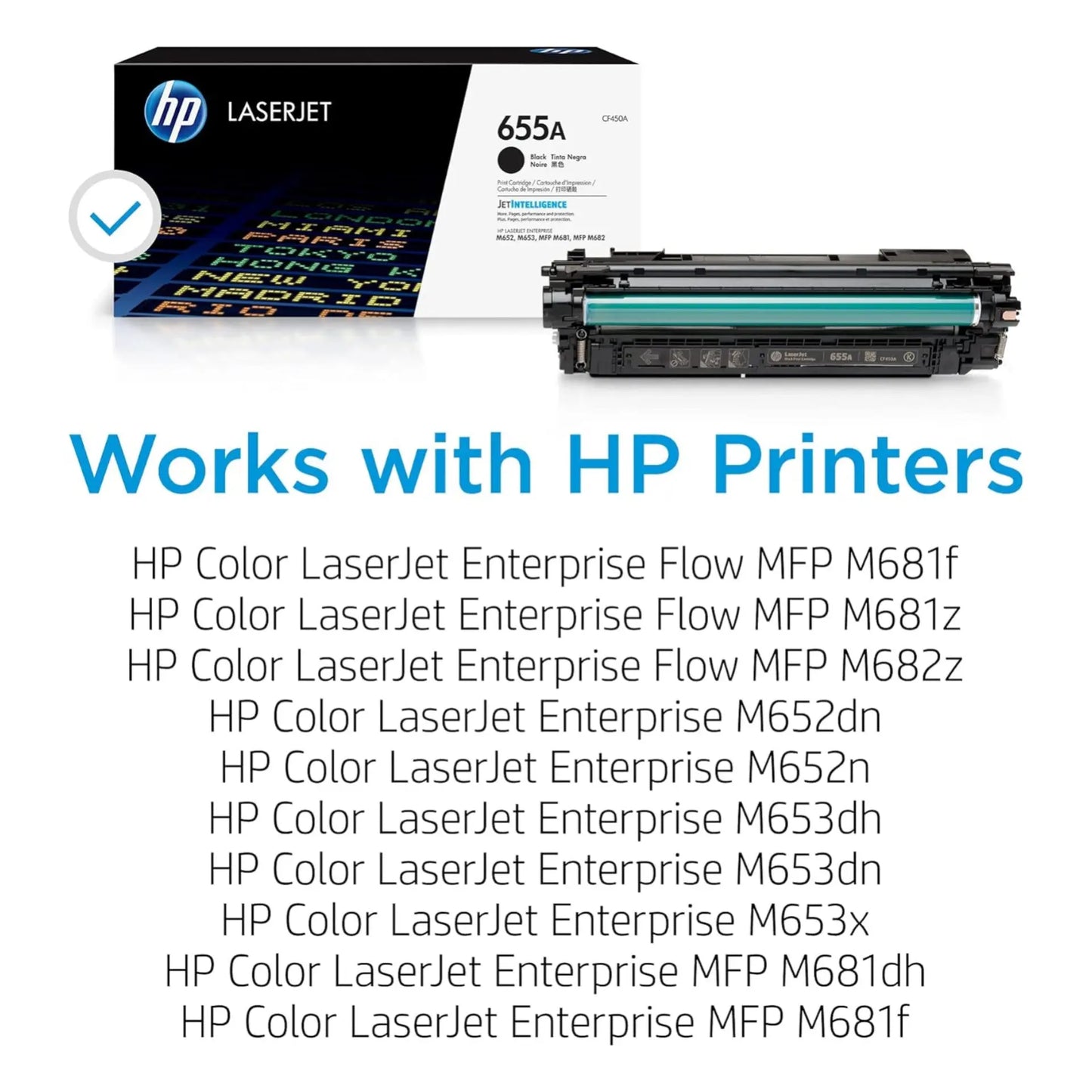 Non-Oem HP 655A Black Toner Cartridge (CF450A) - Aos Cartridge Aos Cartridge