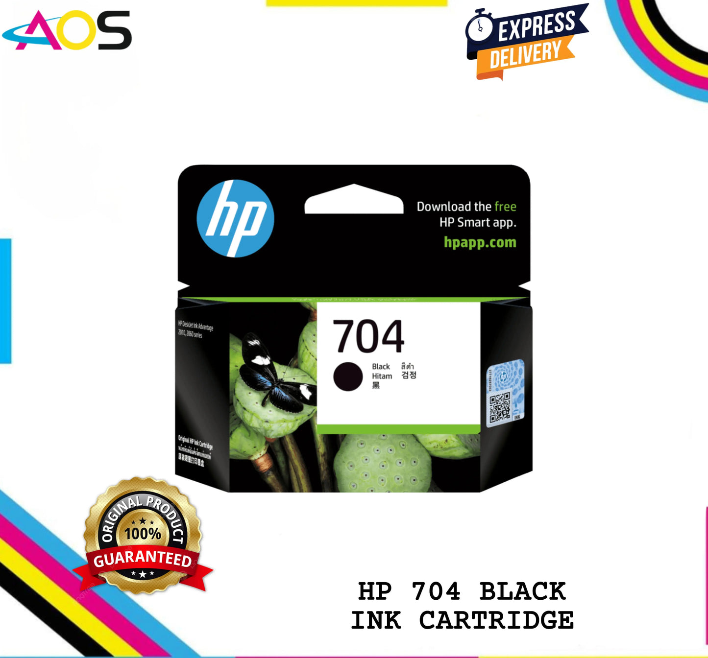 HP 704 Black Ink Cartridge
