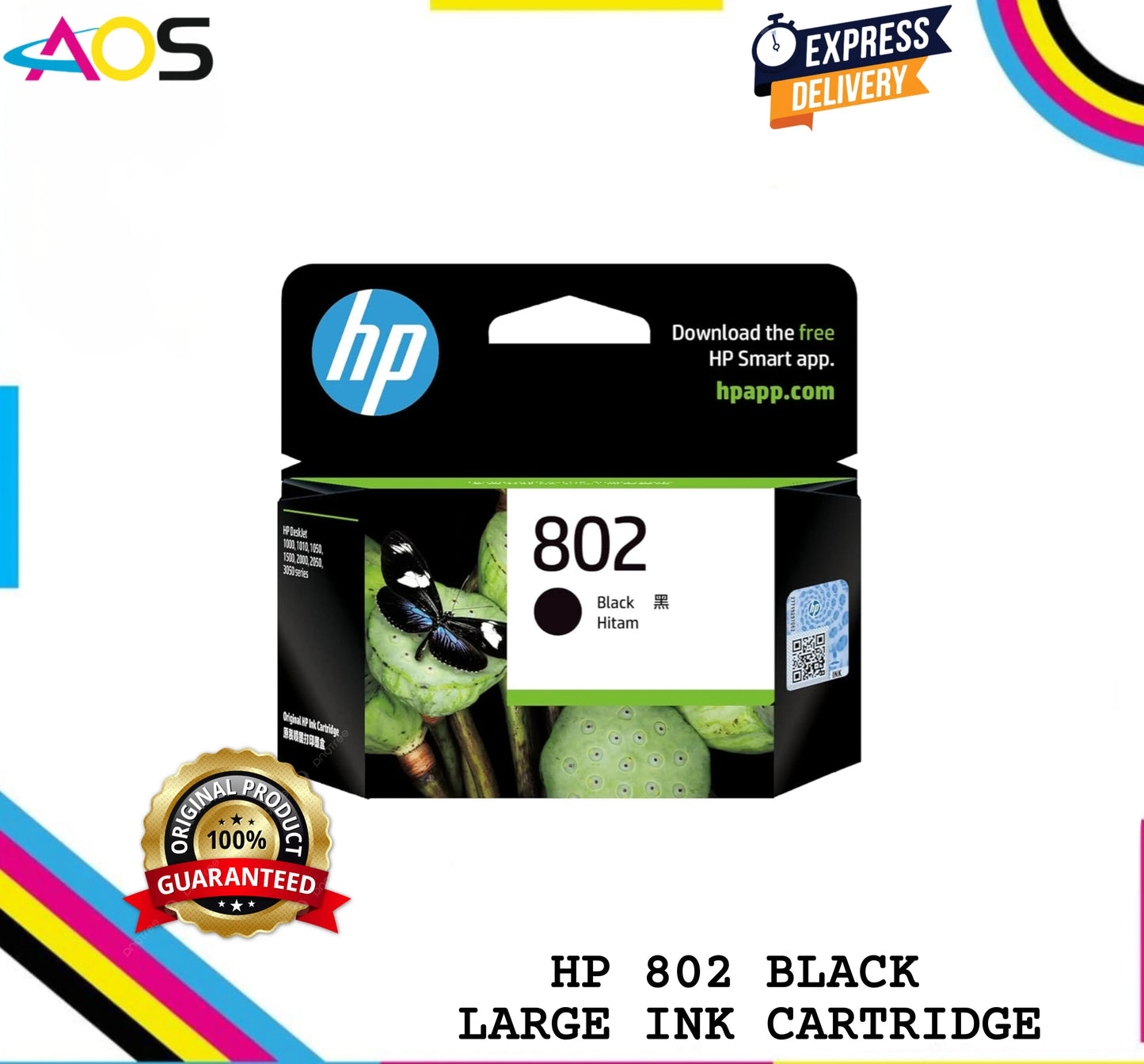 HP 802 Large Black Ink Cartridge