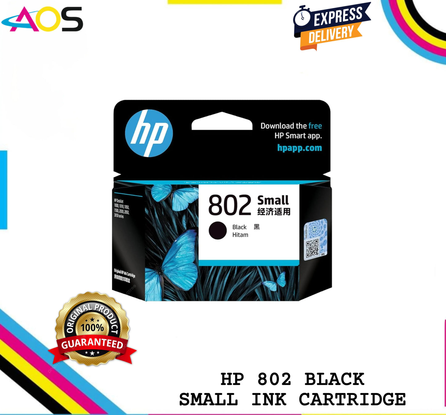 HP 802 Small Black Ink Cartridge
