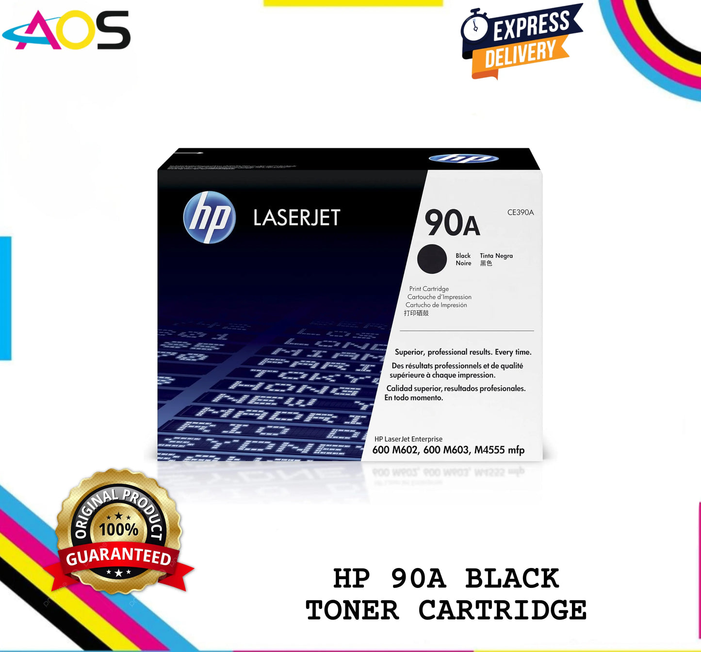 hp 90a black toner cartridge