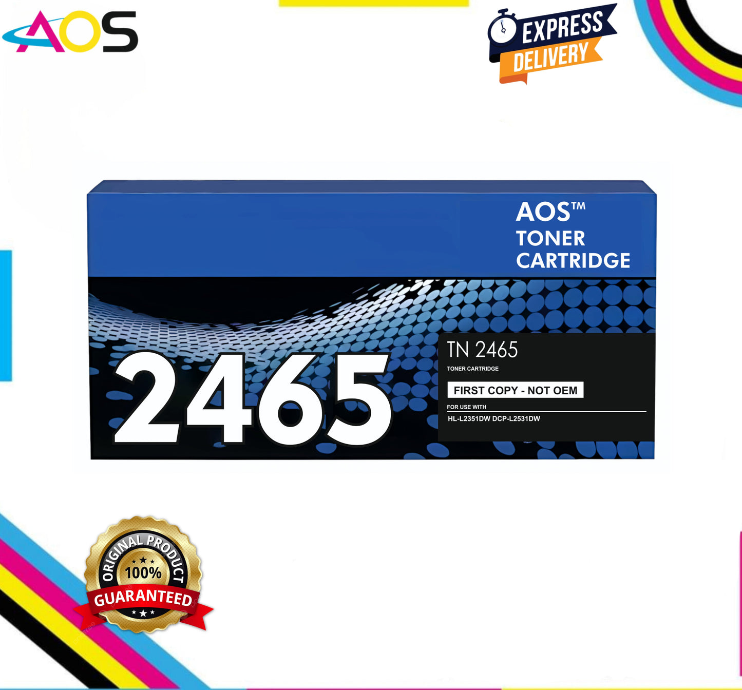 Aos Tn-2465 Toner Cartridge - Replacement For Brother Tn-2465 Aos Cartridge