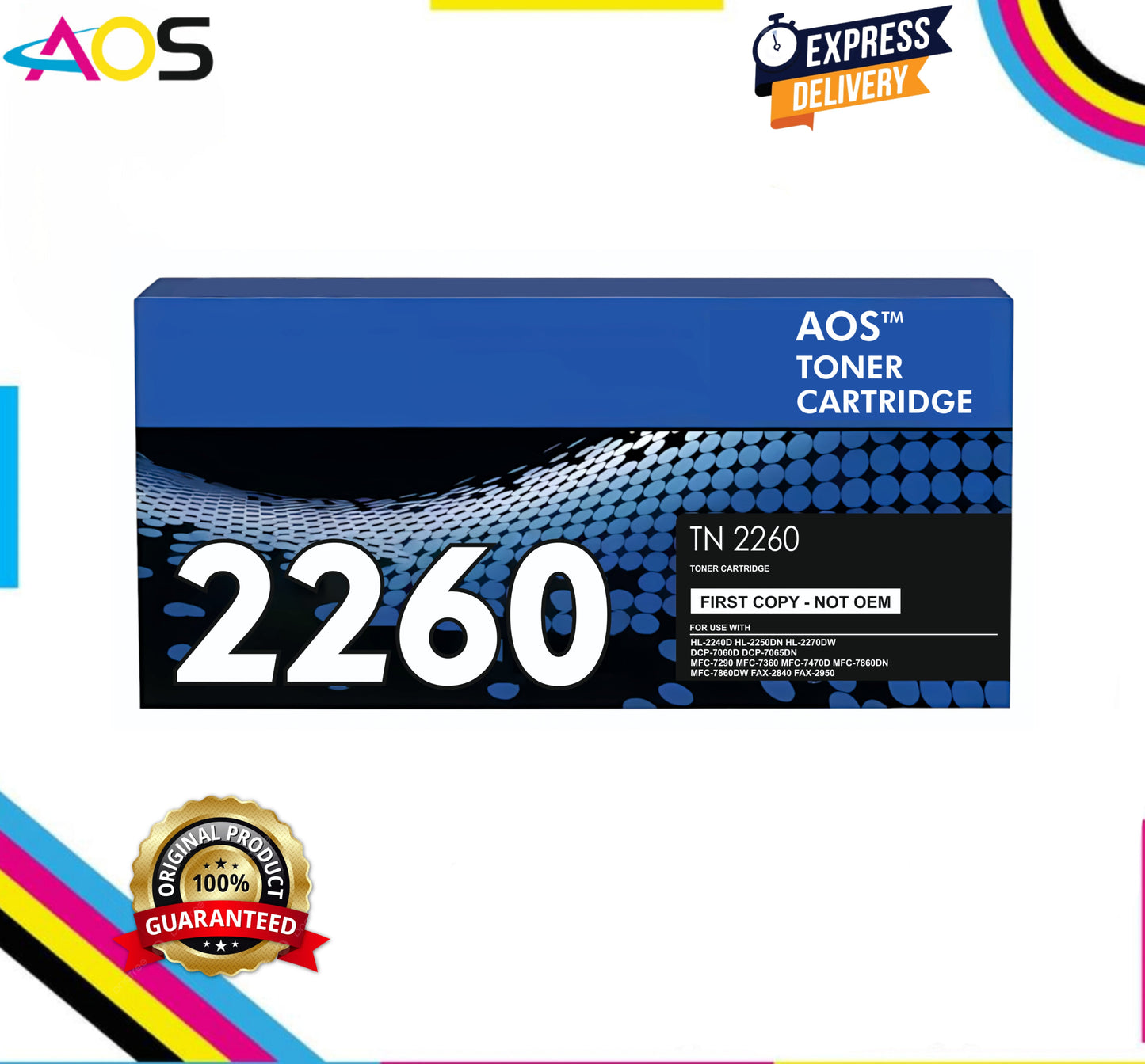 Aos Tn-2260 Toner Cartridge - Replacement For Brother Tn-2260 Aos Cartridge