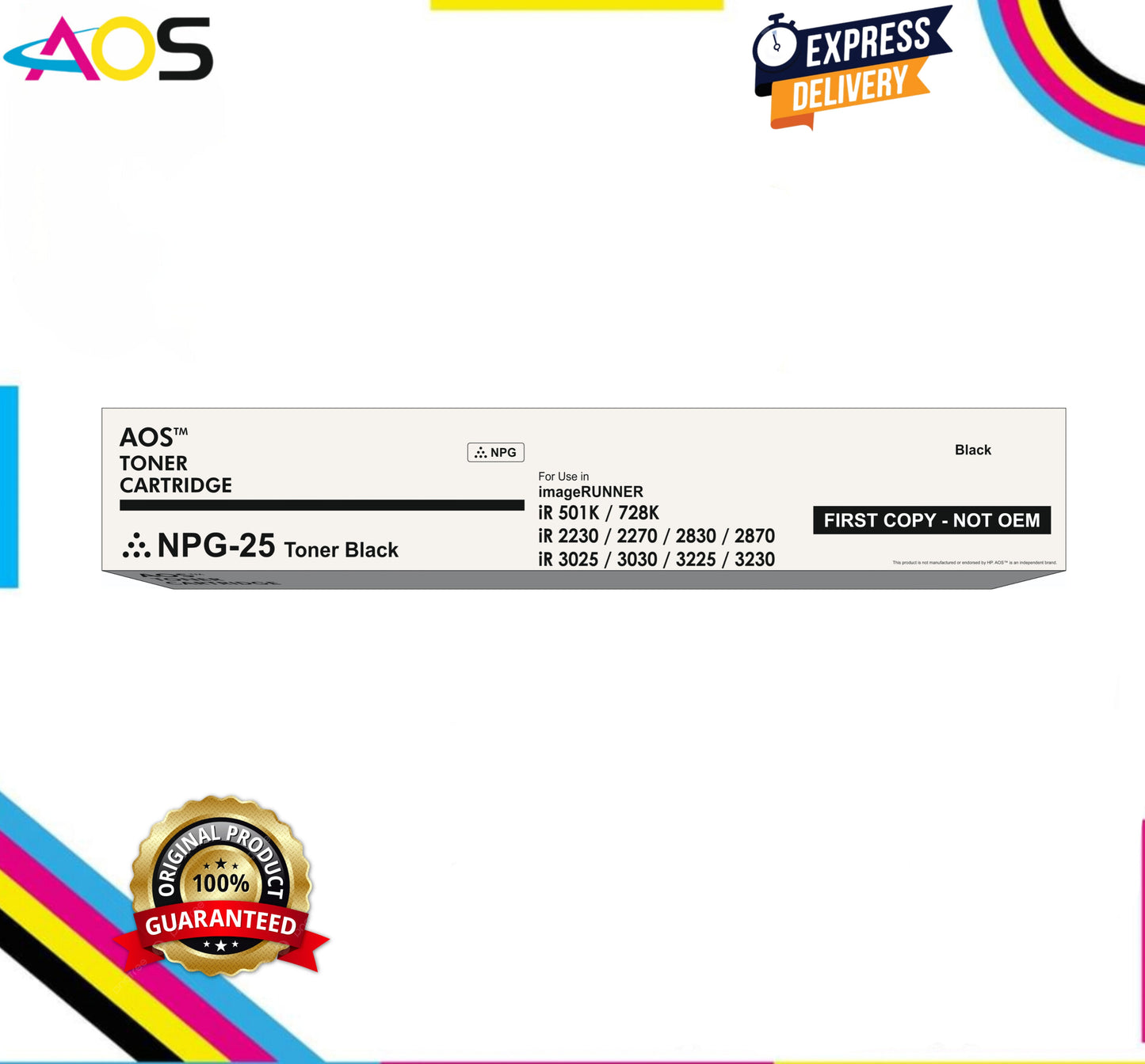 Aos NPG-25 Black Toner Cartridge - Replacement For Canon NPG-25 AOS Cartridge
