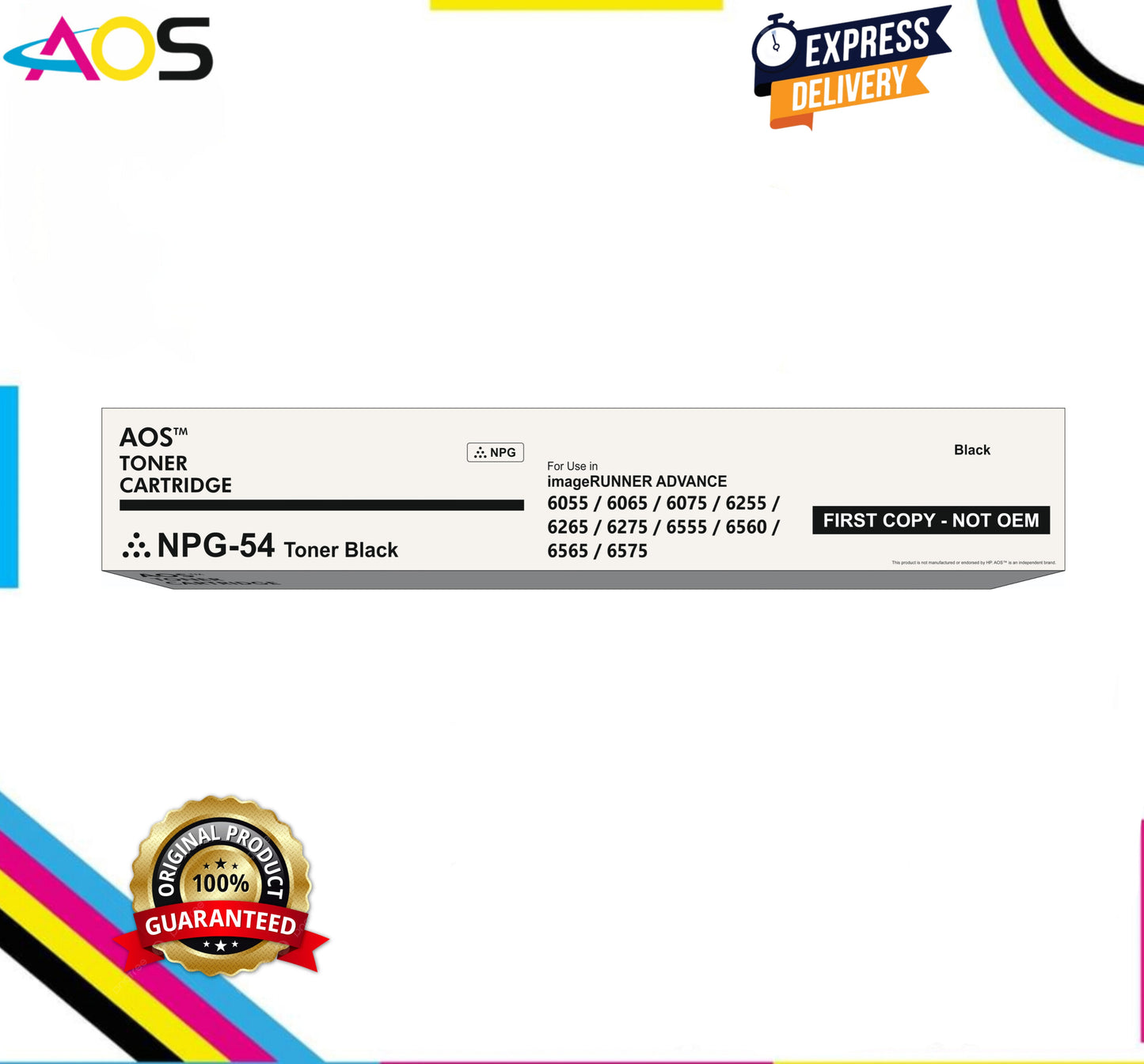 Aos NPG-54 Black Toner Cartridge - Replacement For Canon Npg-54 Aos Cartridge