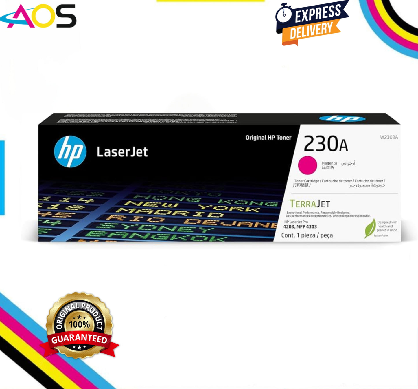 HP 230A Magenta Laserjet Toner Cartridge W2303A Aos Cartridge