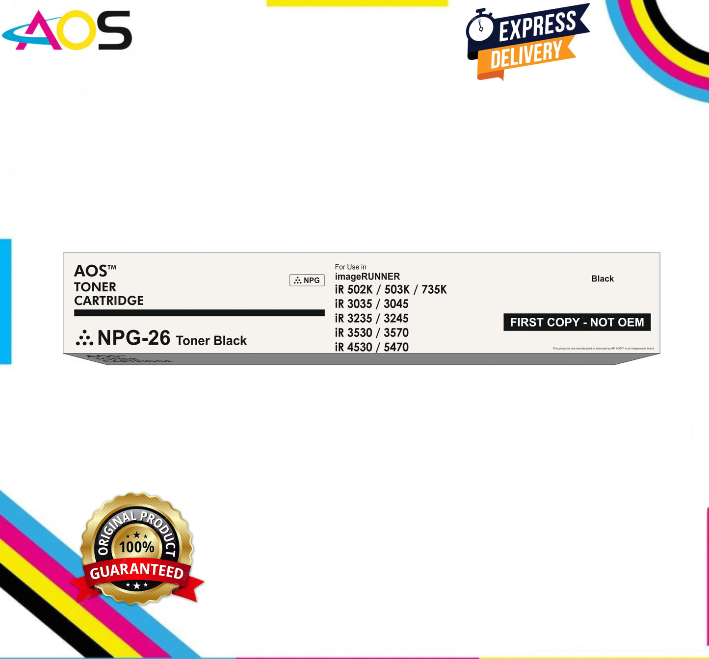 Aos NPG-26 Black Toner Cartridge - Replacement For Canon NPG-26 Aos Cartridge