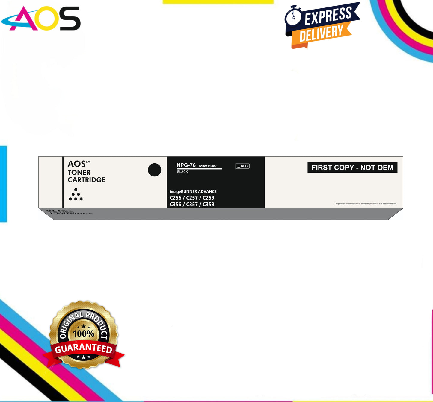 Aos NPG-76 Black Toner Cartridge - Replacement For Canon Npg-76 Aos Cartridge