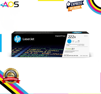 HP 222A Cyan Laserjet Toner Cartridge W2221A Aos Cartridge