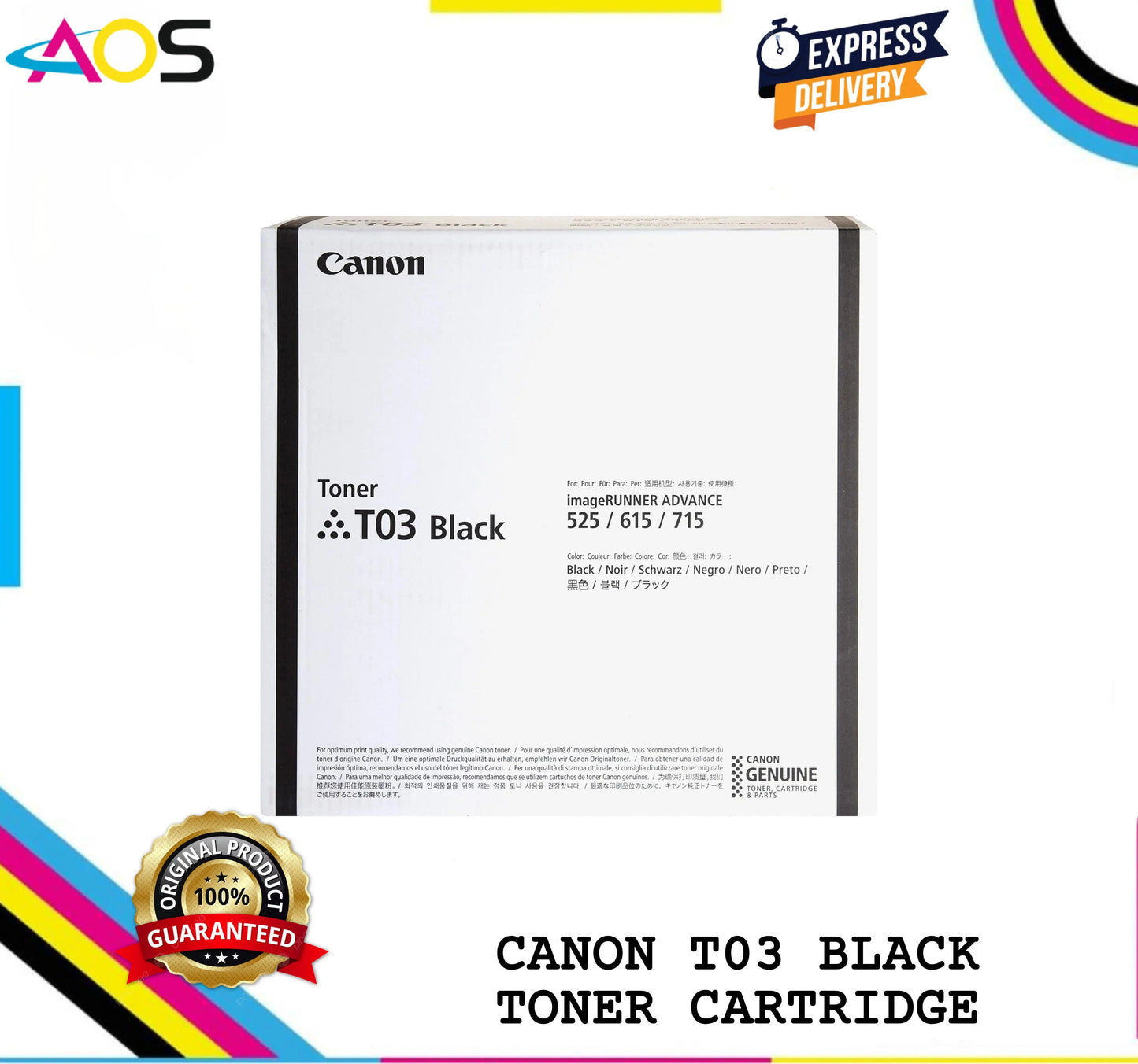 CANON T03 Black Toner Cartridge Aos Cartridge