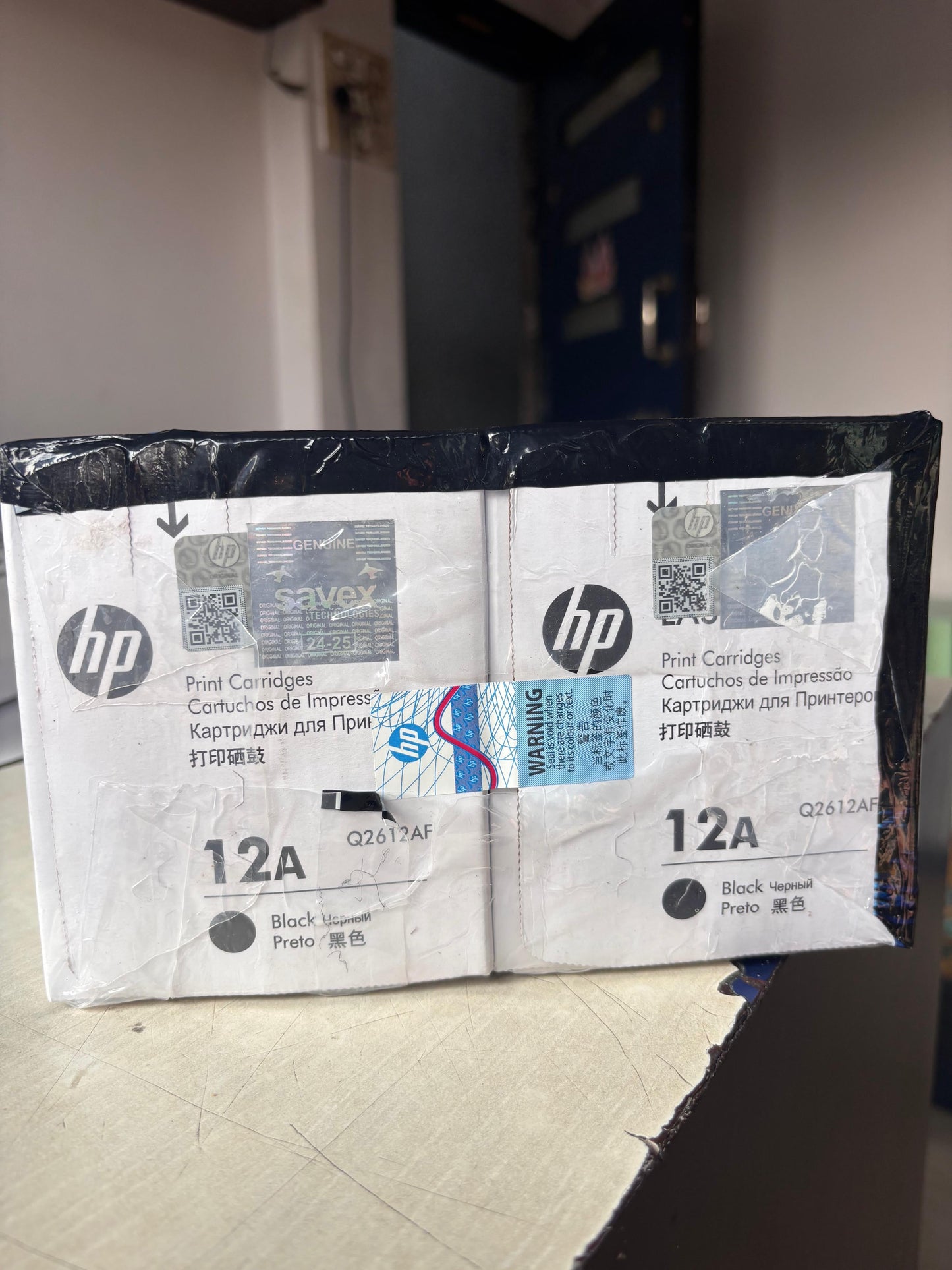 HP 12A Dual Pack Toner Cartridge AOS Cartridge