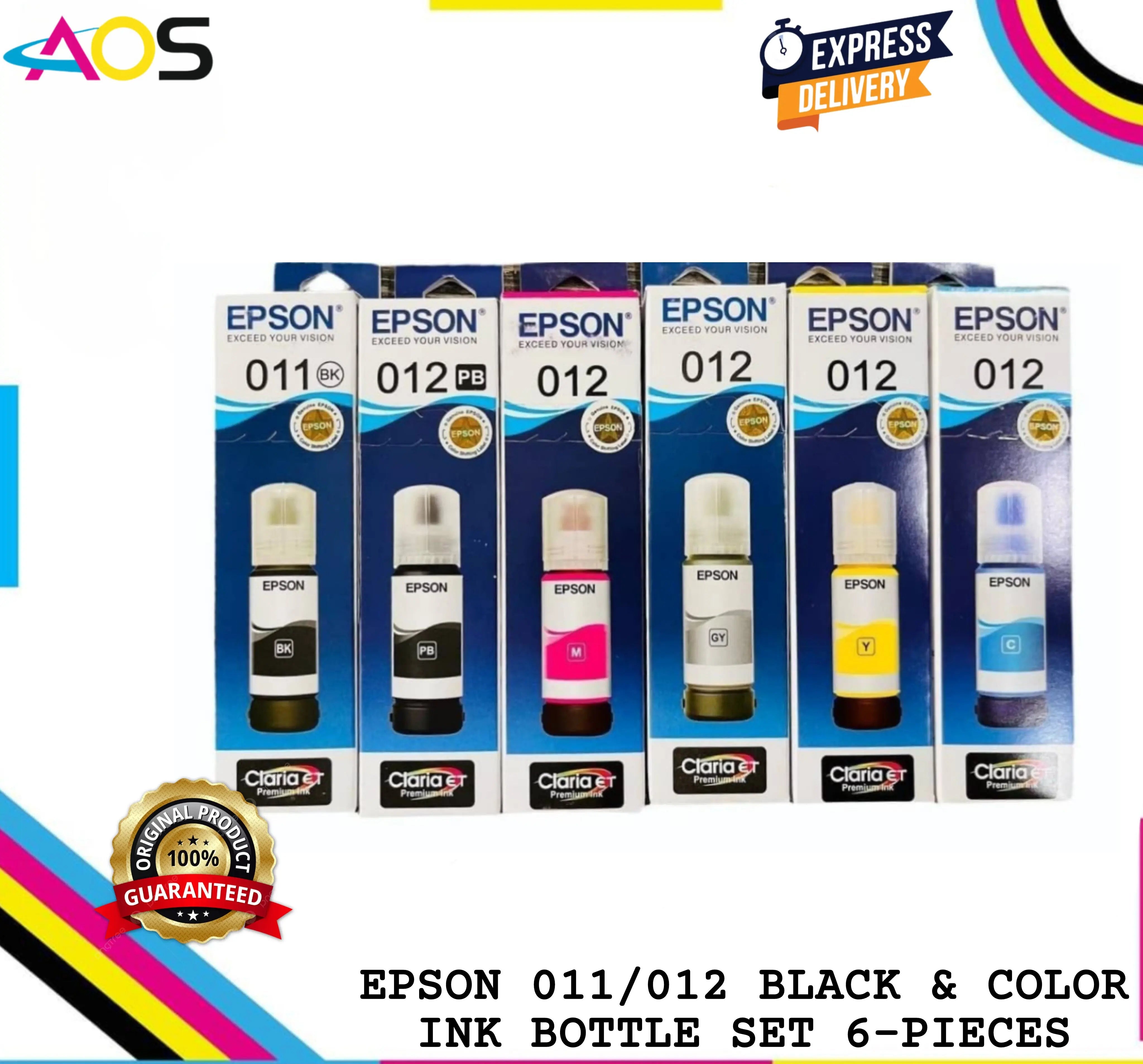 012 Ink Non-Oem EPSON 011/012 ink bottle set 6pieces For Epson L8180 L8160 ...