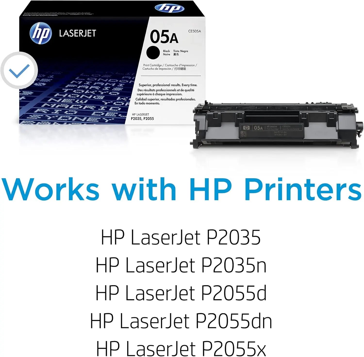 HP 05A Black Toner Cartridge CE505A Aos Cartridge
