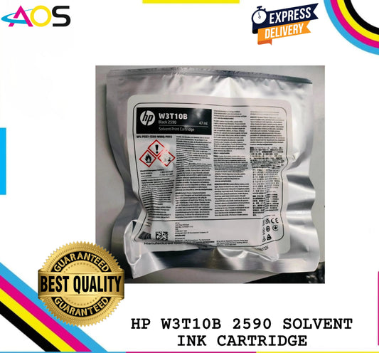 HP 2590 solvent black ink cartridge W3T10B Aos Cartridge