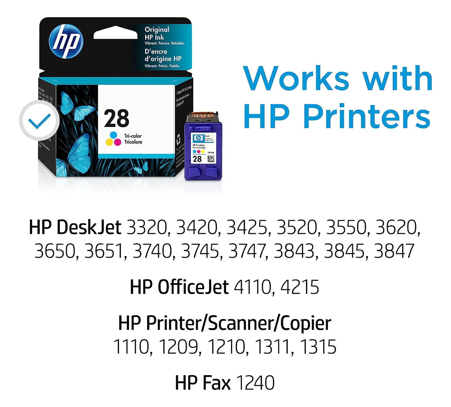 HP 28 Tri-Color Original Ink Cartridge, C8728AA - Rs.1225 Aos Cartridge