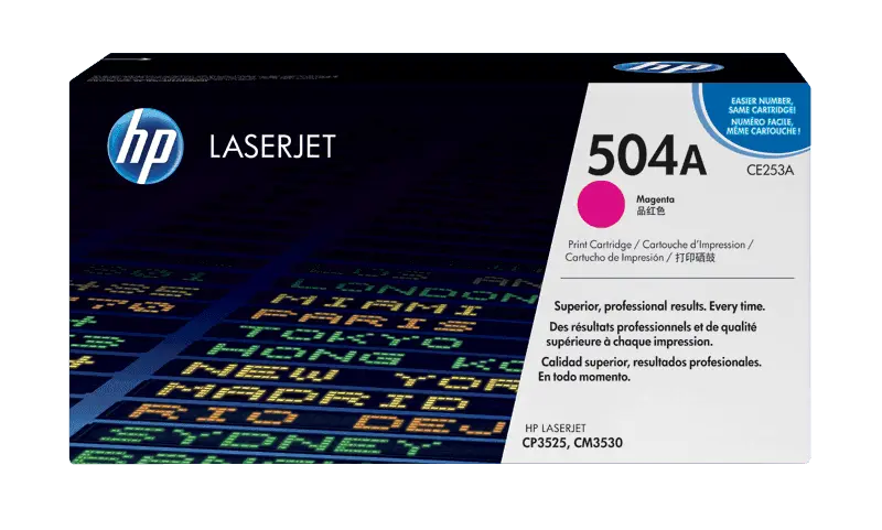 HP 504A Magenta Original Laserjet Toner Cartidge (CE253A) Aos Cartridge