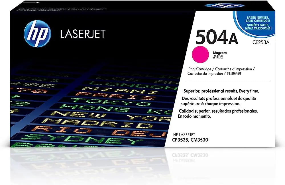 HP 504A Magenta Original Laserjet Toner Cartidge (CE253A) Aos Cartridge