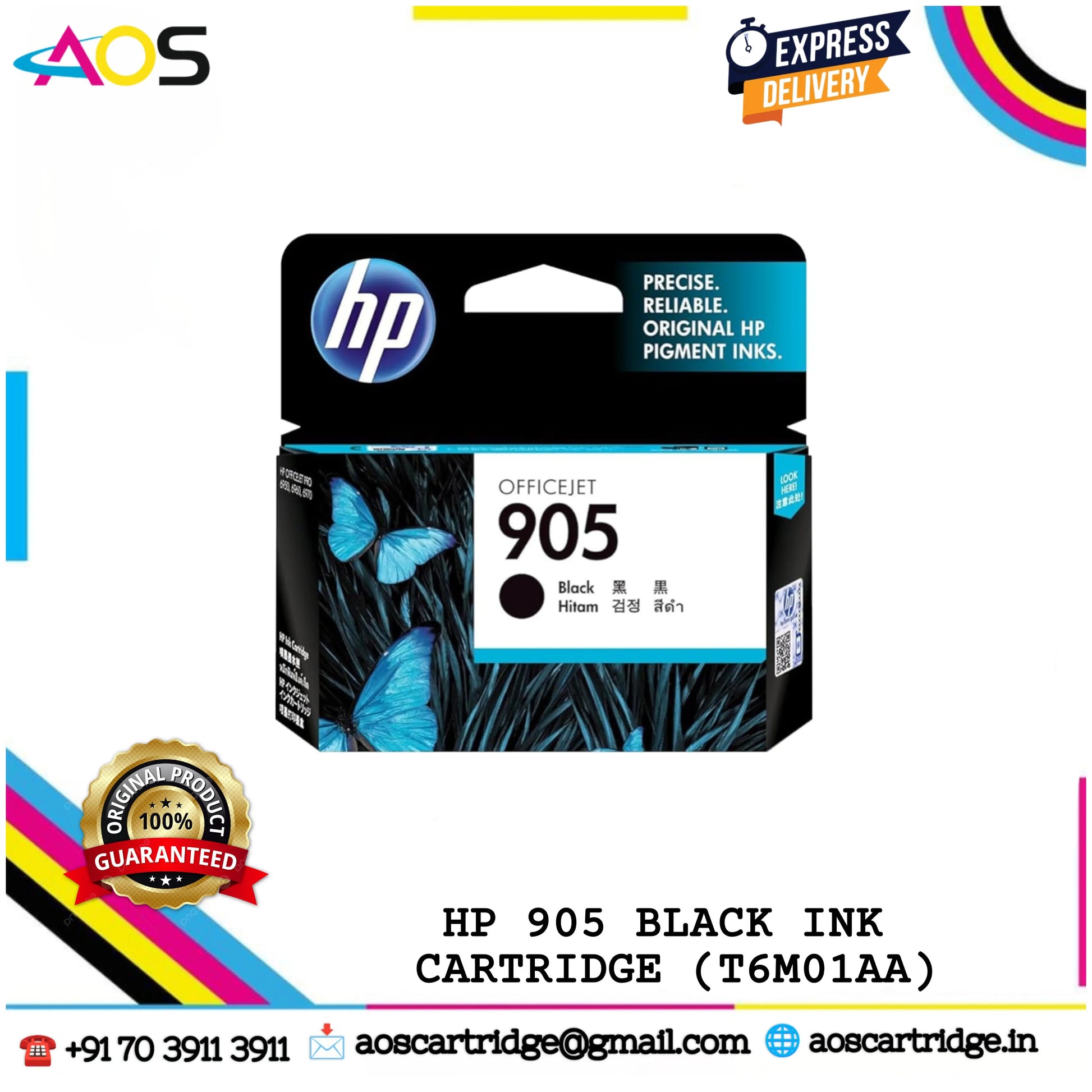 HP 905 Black Ink Cartridge Aos Cartridge