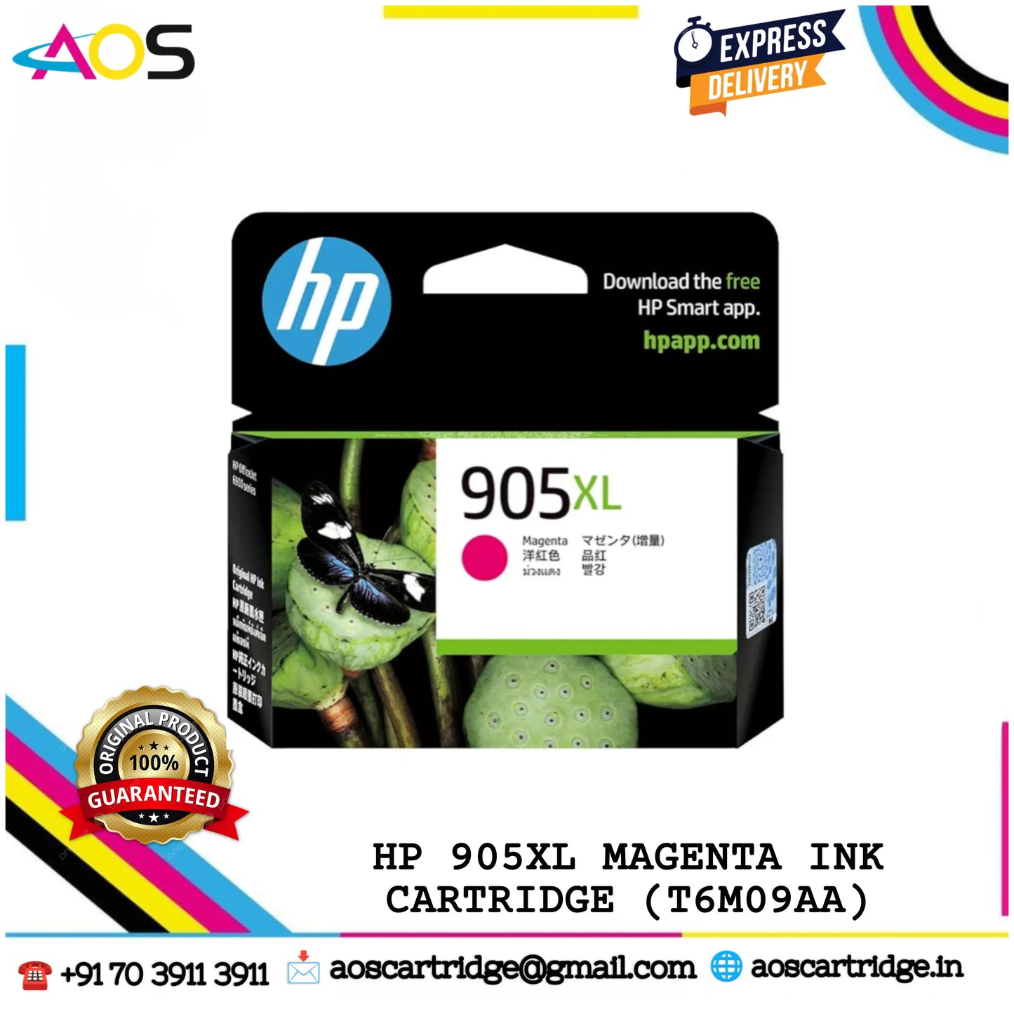 HP 905XL Magenta High Yield Ink Cartridge Aos Cartridge