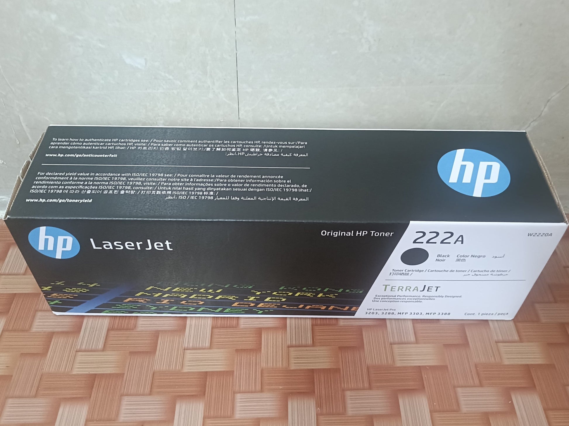 HP 222A Black Toner Cartridge (W2220A) Aos Cartridge