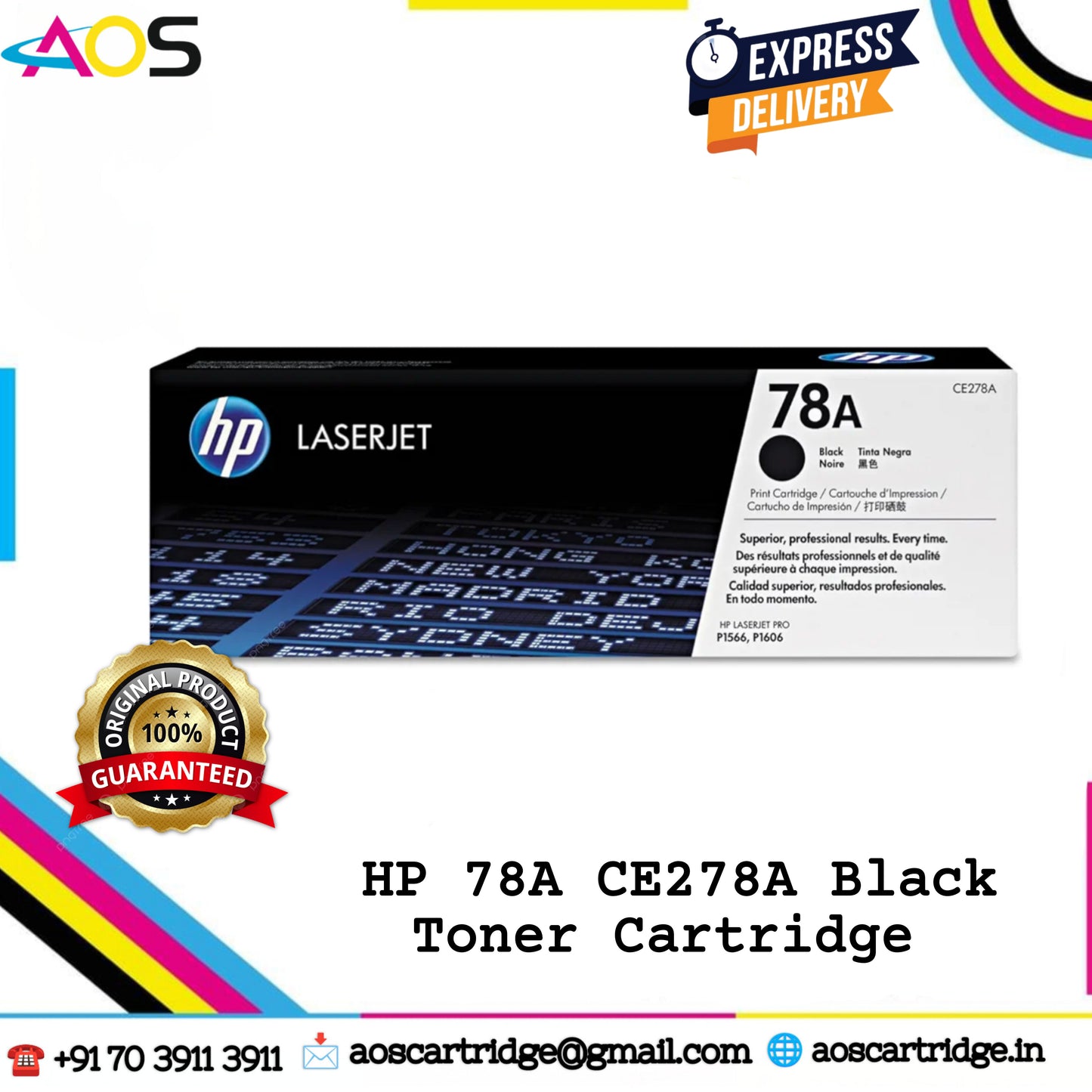 HP 78A Black Toner Cartridge CE278A