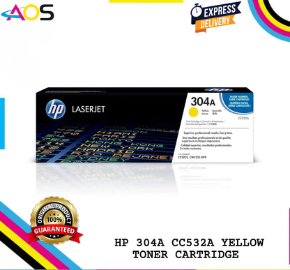 Non-Oem HP 304A Yellow Toner Cartridge (CC532A) - Aos Cartridge AOS Cartridge