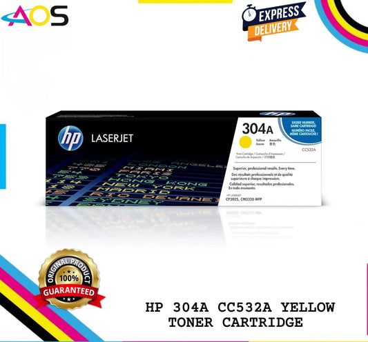 Non-Oem HP 304A Yellow Toner Cartridge (CC532A) - Aos Cartridge AOS Cartridge