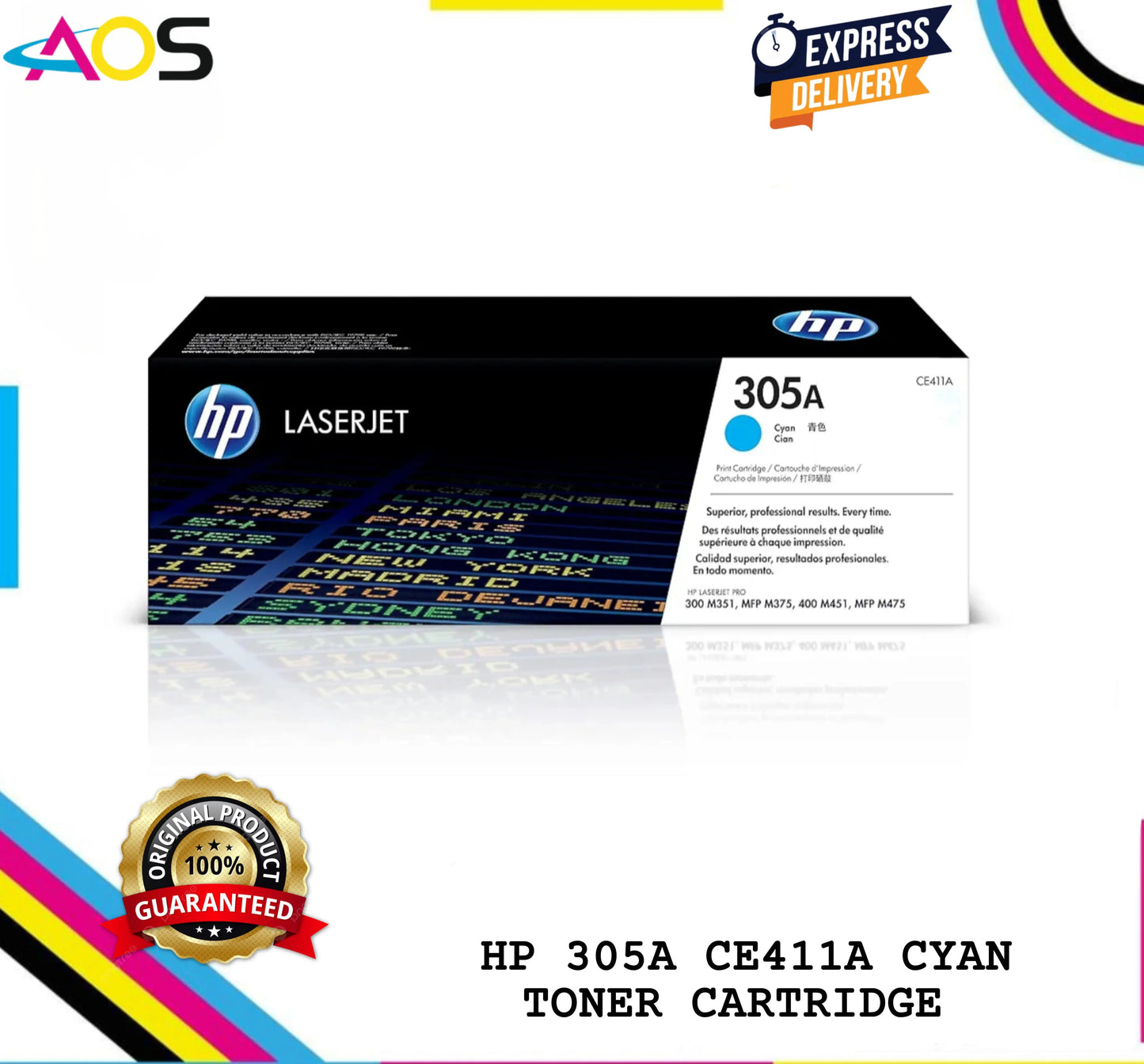 Hp 305a cyan toner cartridge 