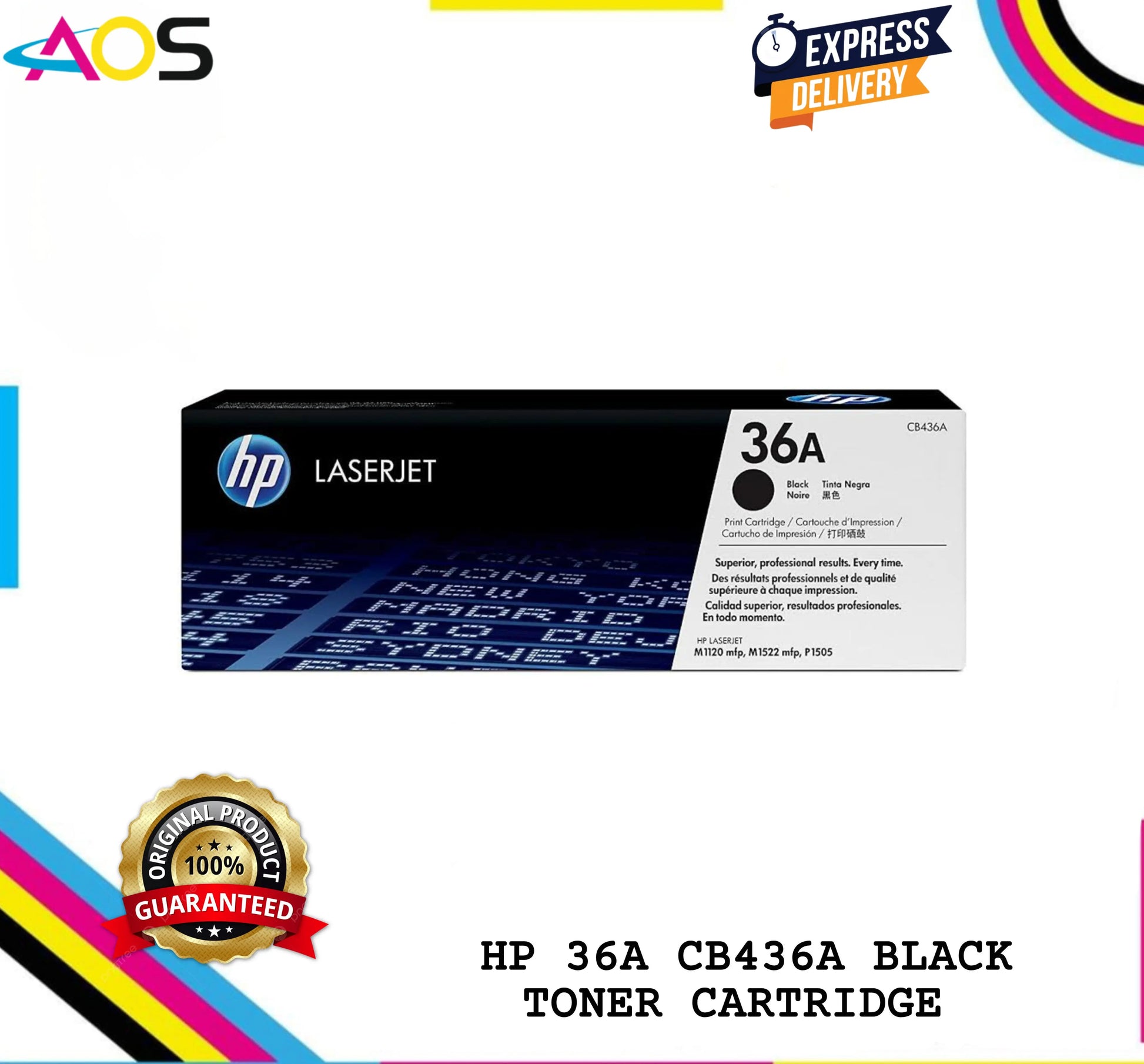 hp 36a black toner cartridge