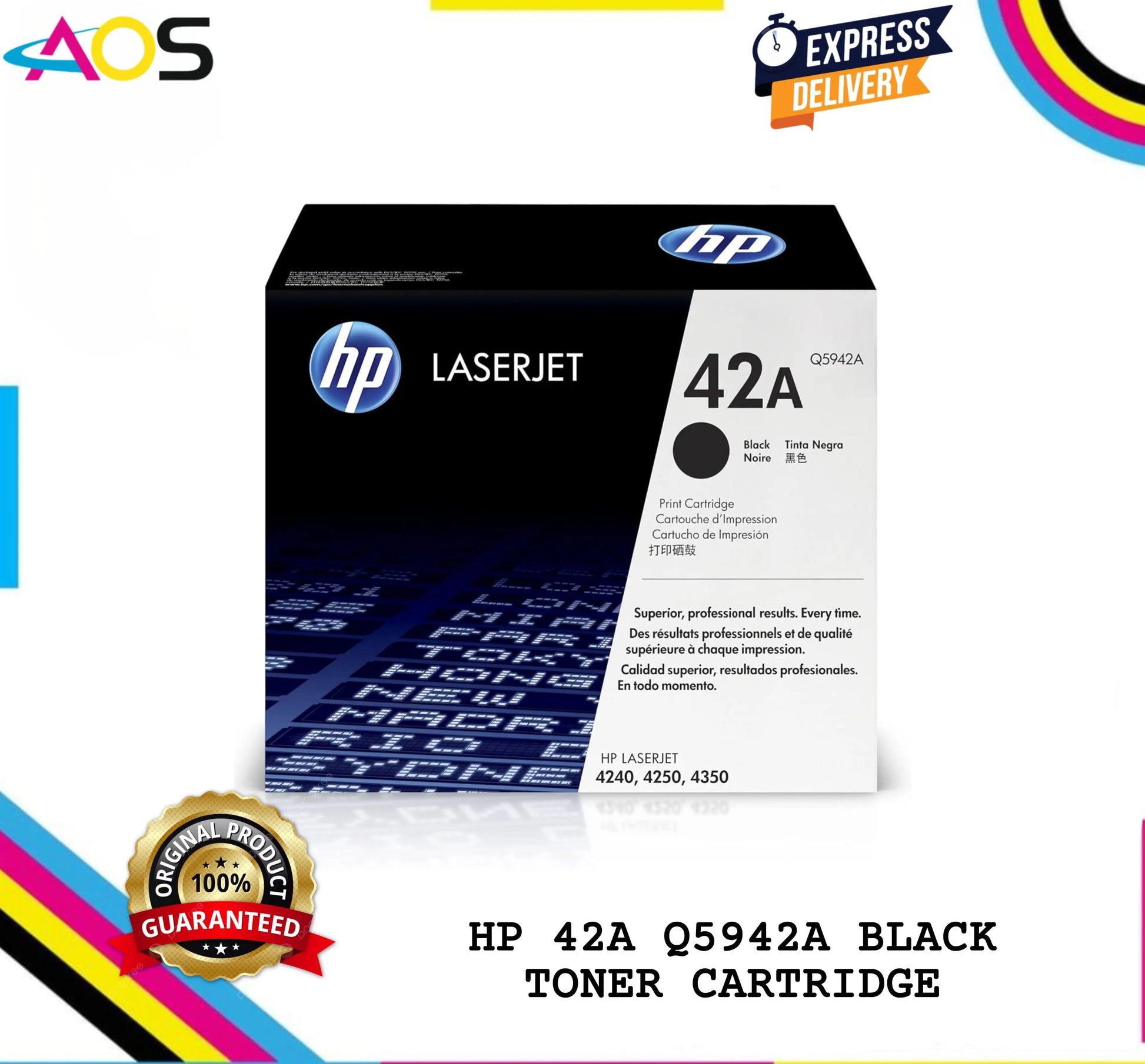 Non-Oem HP 42A Black Toner Cartridge - Aos Cartridge Aos Cartridge