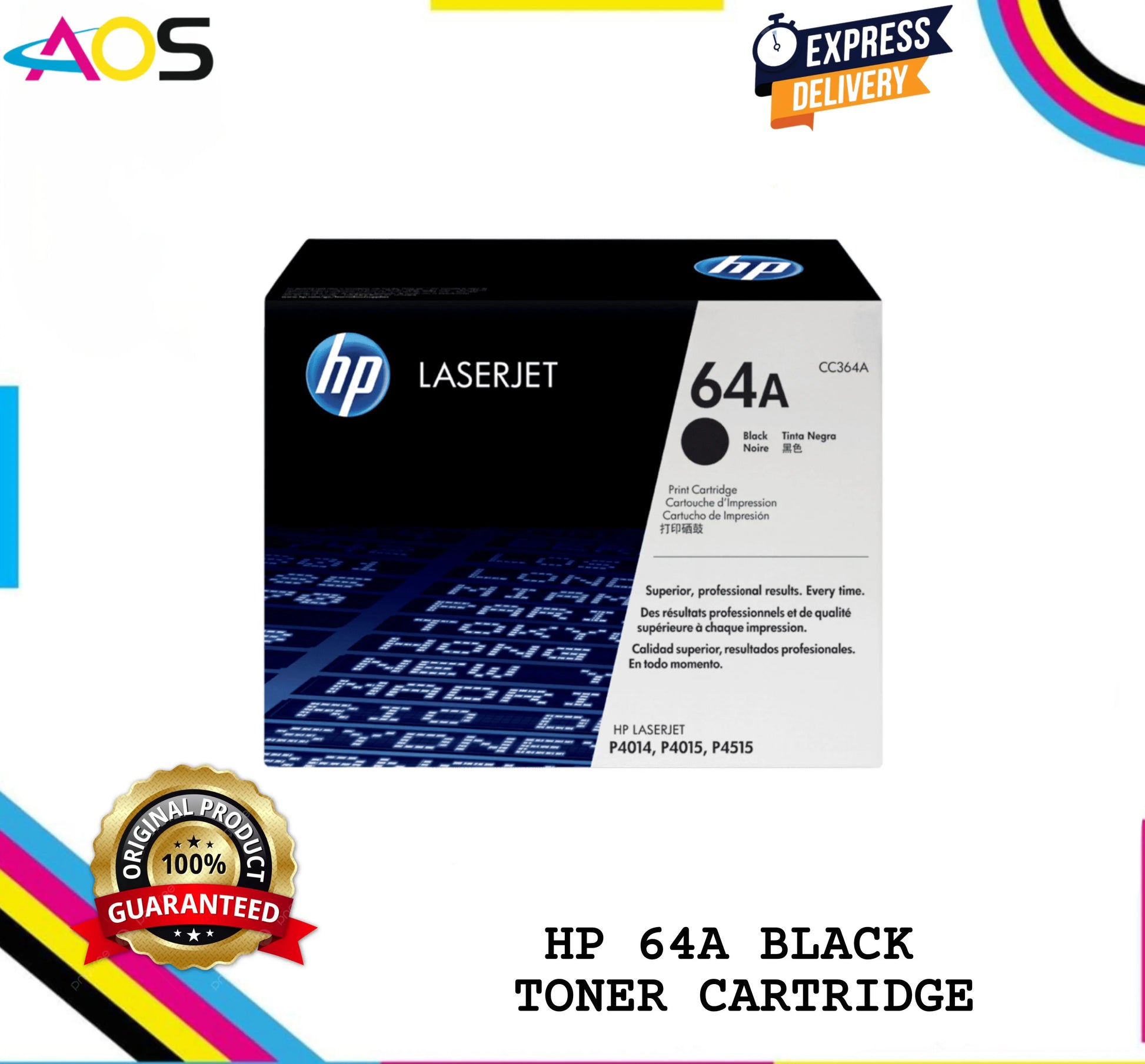 Hp 64a black toner cartridge 