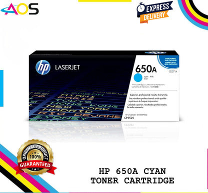 Hp 650a cyan toner cartridge 