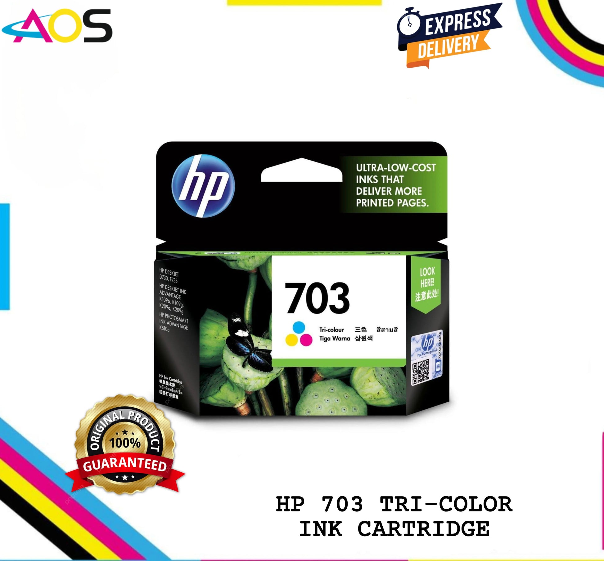 HP 703 Tri-Color Ink Cartridge 