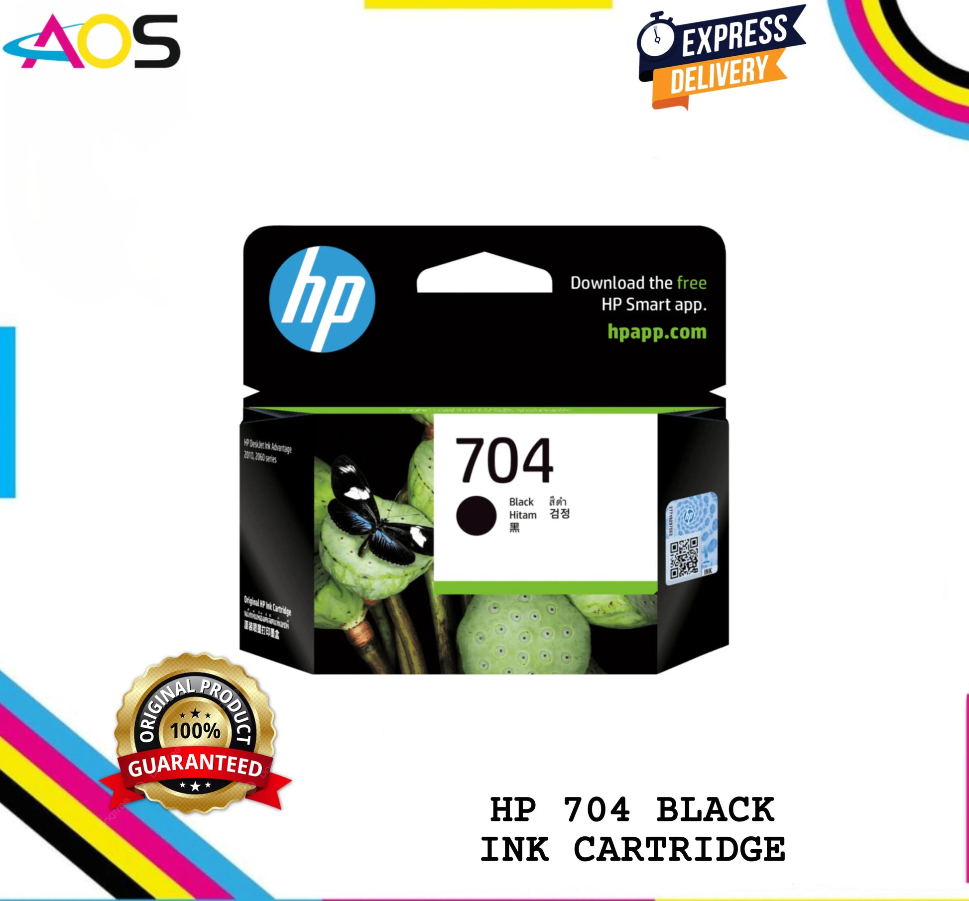 HP 704 Black Ink Cartridge 