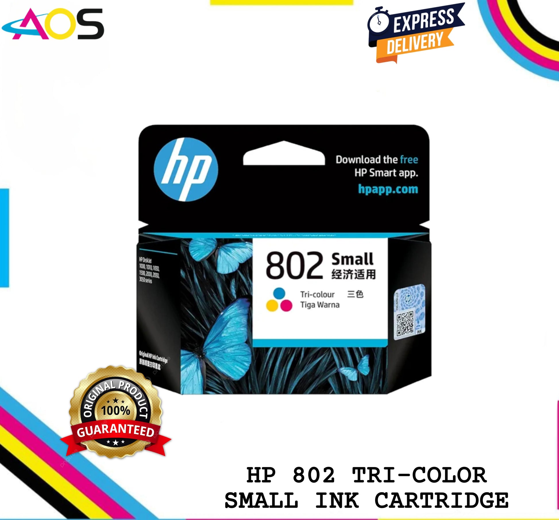 HP 802 Small Tri-Color Ink Cartridge 