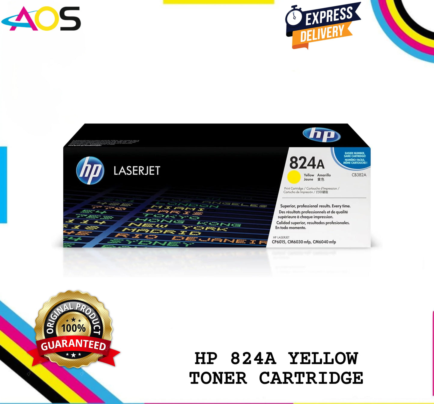 Hp 824a yellow toner cartridge 