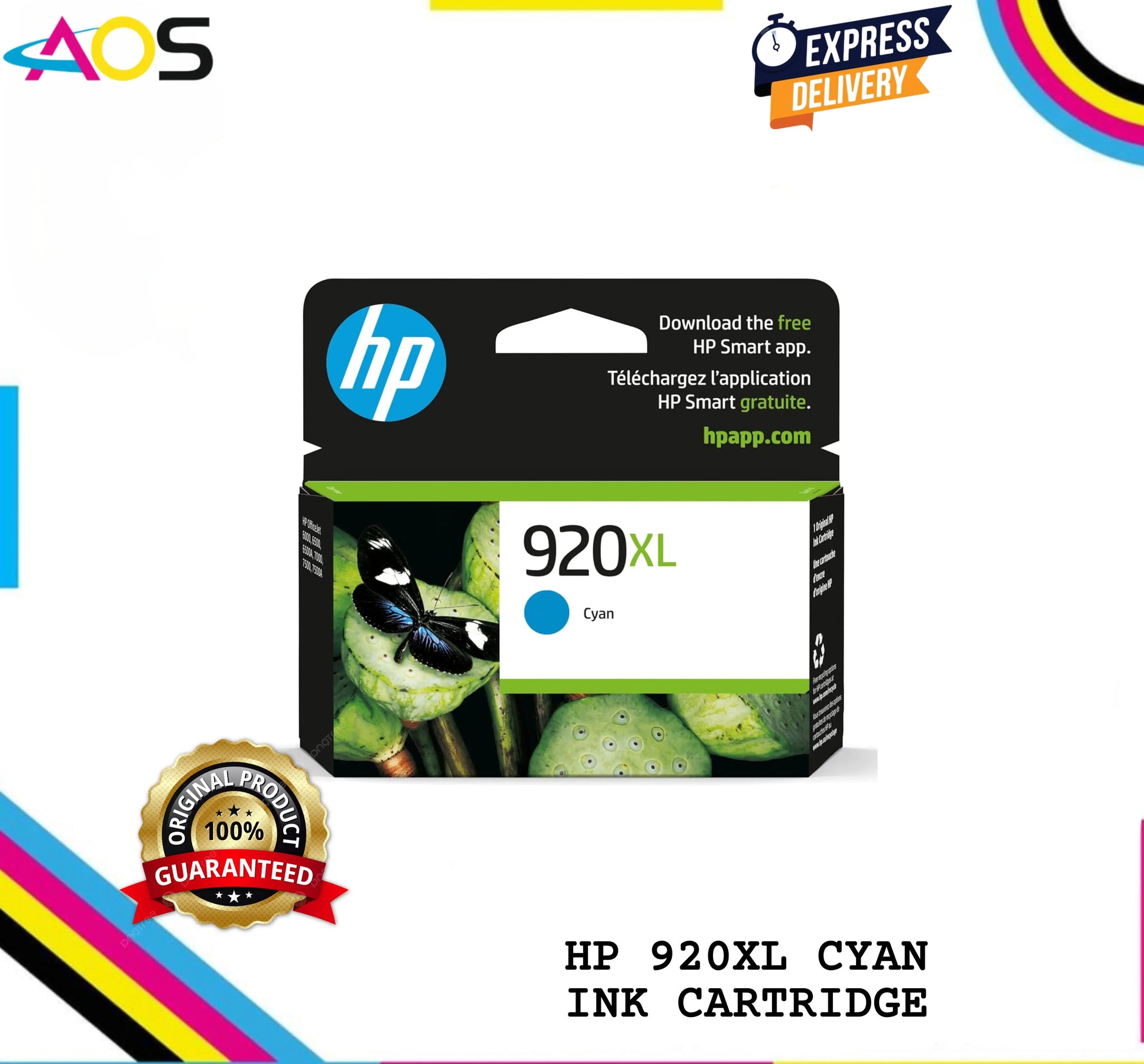 Hp 920xl cyan ink cartridge 