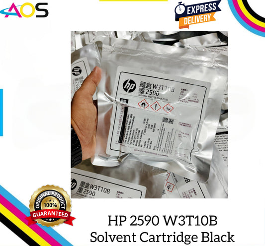 HP 2590 solvent black ink cartridge W3T10B Aos Cartridge