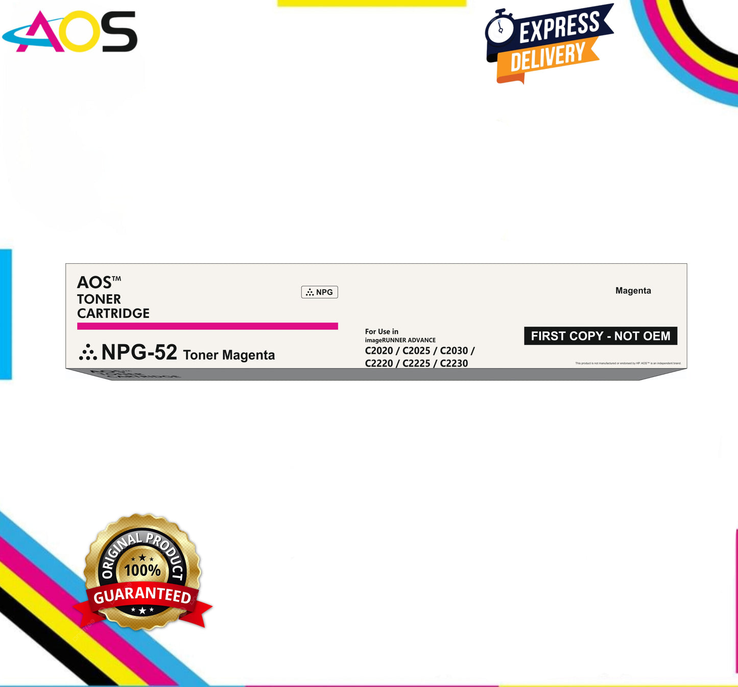 Aos NPG-52 Magenta Toner Cartridge - Replacement For Canon Npg-52 Aos Cartridge