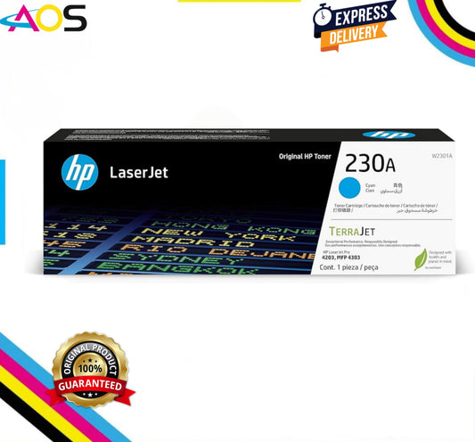 HP 230A Cyan Laserjet Toner Cartridge W2301A Aos Cartridge