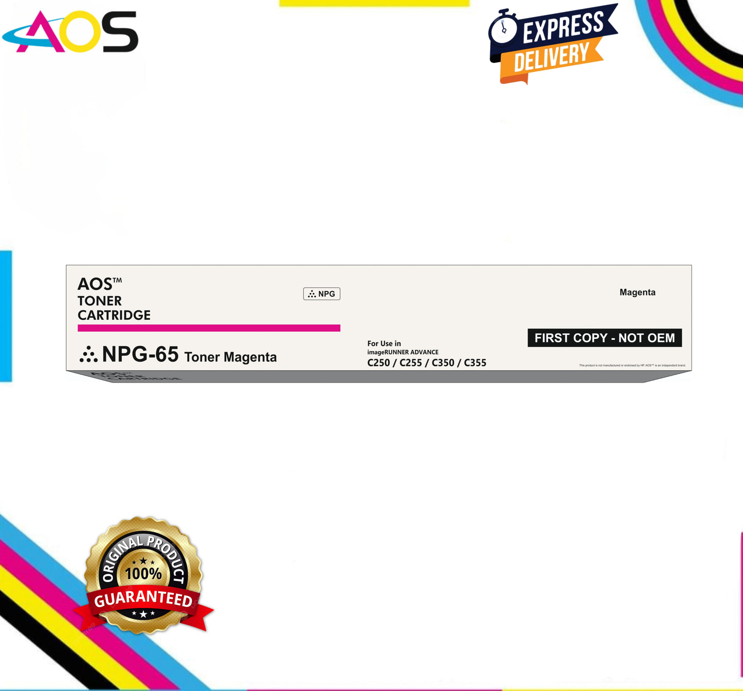 Aos NPG-65 Magenta Toner Cartridge - Replacement For Canon Npg-65 Aos Cartridge