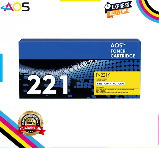 Aos Tn-221 Yellow Toner Cartridge - Replacement For Brother Tn-221Y Yellow Aos Cartridge