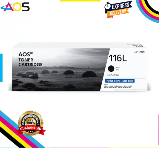 Aos 116L Black Toner Cartridge - Replacement For Samsung 116L MLT-D116L High Yield Aos Cartridge