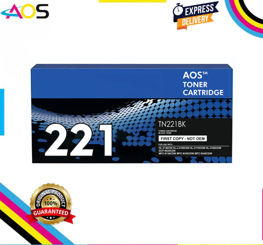 Aos Tn-221 Black Toner Cartridge - Replacement For Brother Tn-221BK Black Aos Cartridge
