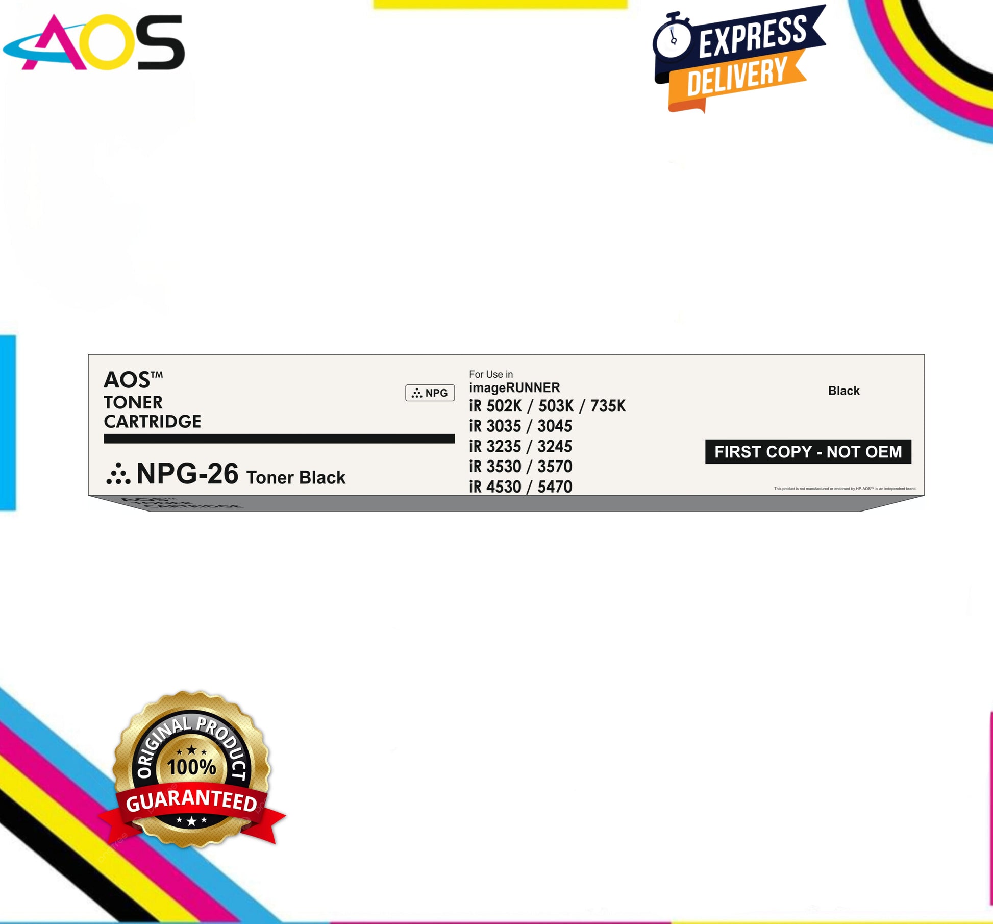 Aos NPG-26 Black Toner Cartridge - Replacement For Canon NPG-26 Aos Cartridge