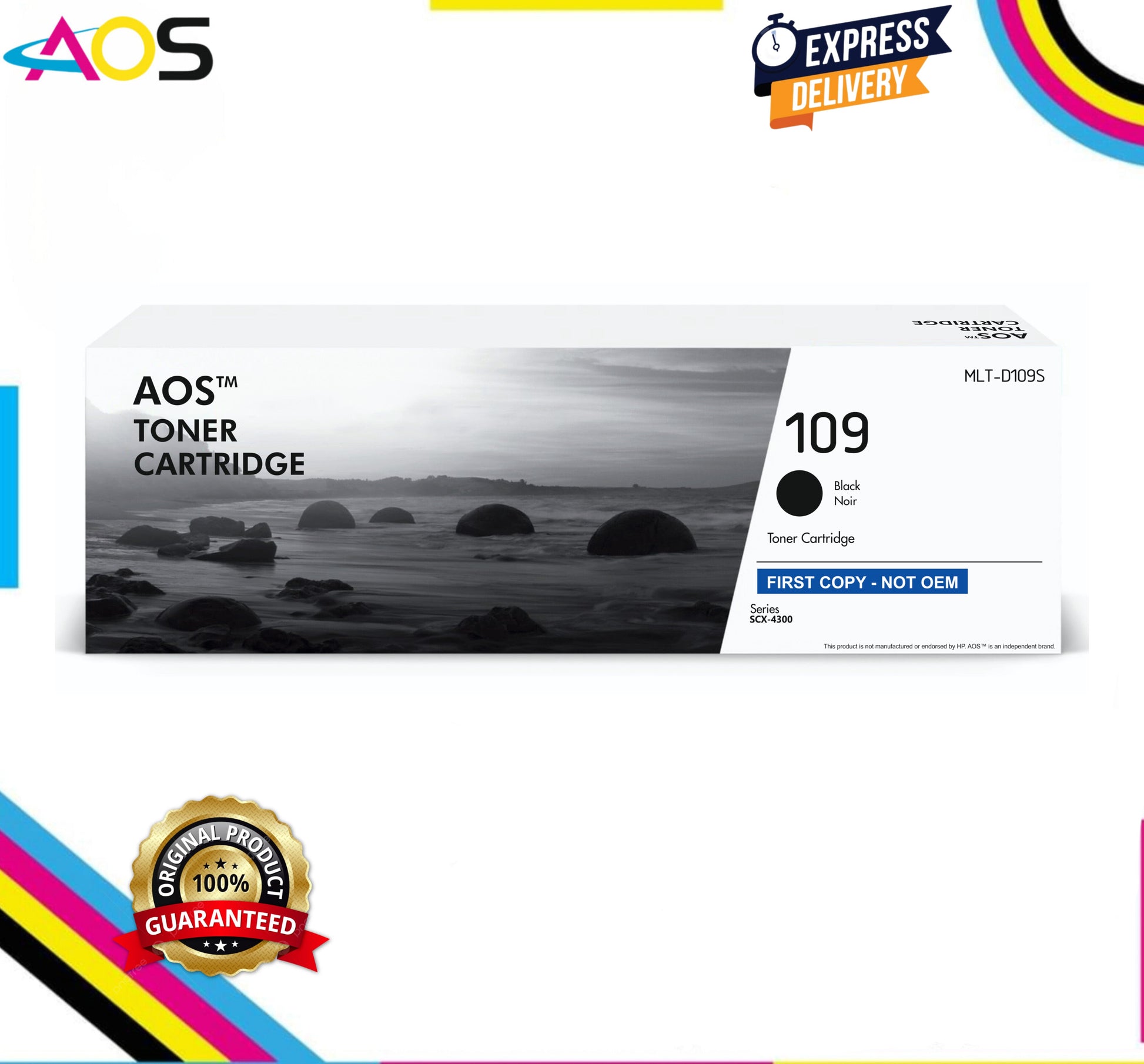 Aos 109 Black Toner Cartridge - Replacement For Samsung 109 MLT-D109s Aos Cartridge